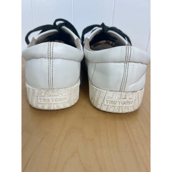 NWT‎ Tretorn Nylite Plus Leather Sneakers in White Leopard Size 10 1/2 - Picture 4 of 9